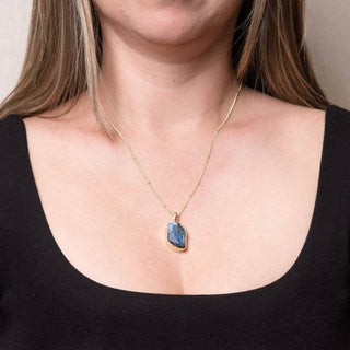 Labradorite Raw Crystal Necklace by Tiny Rituals - A Roese Boutique