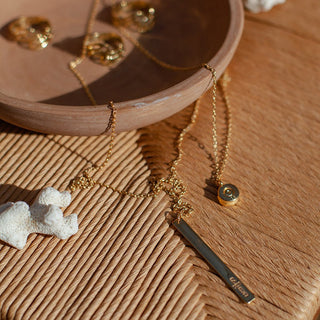 Layered Bar Bullet Necklace - A Roese Boutique