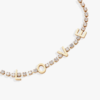 “Love” Crystal Tennis Bracelet - A Roese Boutique