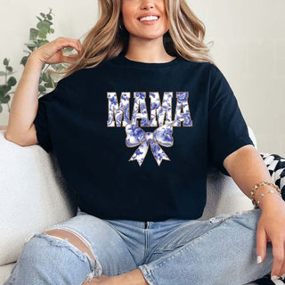 Mama Chinoiserie Coquette Bow T-Shirts – Elegant & Trendy Graphic Tees for Moms - A Roese Boutique