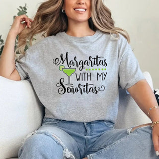 🍸 Margaritas With My Señoritas Best Friends Matching T-Shirts - A Roese Boutique