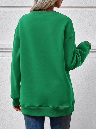 MERRY CHRISTMAS Round Neck Long Sleeve Sweatshirt - A Roese Boutique