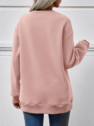 MERRY CHRISTMAS Round Neck Long Sleeve Sweatshirt - A Roese Boutique