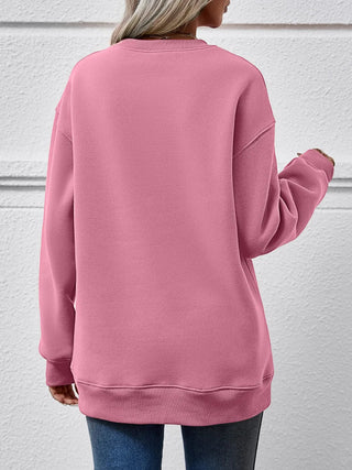 MERRY CHRISTMAS Round Neck Long Sleeve Sweatshirt - A Roese Boutique