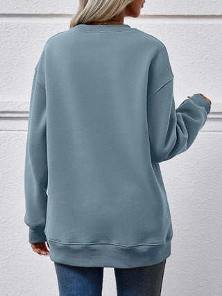 MERRY CHRISTMAS Round Neck Long Sleeve Sweatshirt - A Roese Boutique