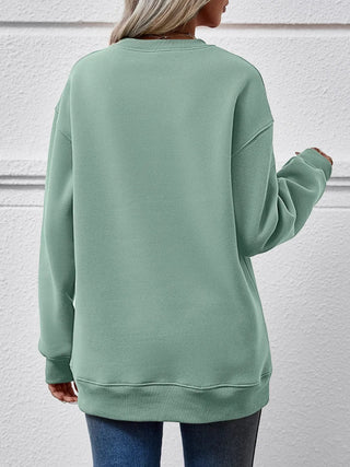 MERRY CHRISTMAS Round Neck Long Sleeve Sweatshirt - A Roese Boutique