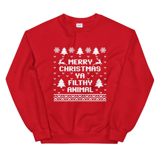 Merry Christmas Ya Filthy Animal Sweatshirt - A Roese Boutique