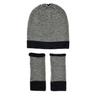 Midnight Interwoven Alpaca Beanie - A Roese Boutique