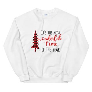 Most Wonderful Time White Sweatshirt - A Roese Boutique