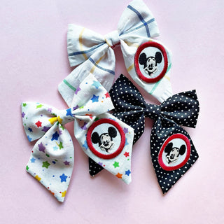 Mouseketeer Patch Reagan Bow - A Roese Boutique