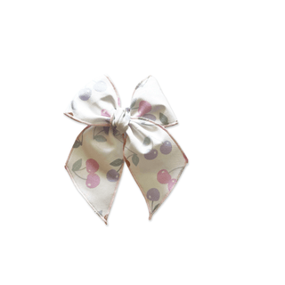 Muted Pastel Cherries Elle Bow - A Roese Boutique