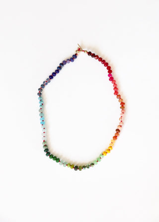 Natural Gemstone Necklace + 14k Gold Filled Toggle : Key West - A Roese Boutique