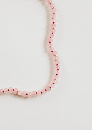 Natural Rose Quartz + 14k Gold Filled Toggle || Gemstone Necklace - A Roese Boutique