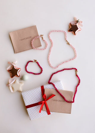 Natural Rose Quartz + 14k Gold Filled Toggle || Gemstone Necklace - A Roese Boutique