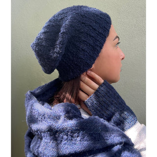 Navy Loop Knit Alpaca Beanie - A Roese Boutique
