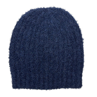 Navy Loop Knit Alpaca Beanie - A Roese Boutique