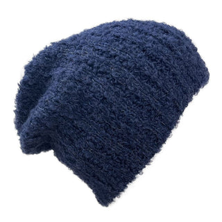 Navy Loop Knit Alpaca Beanie - A Roese Boutique
