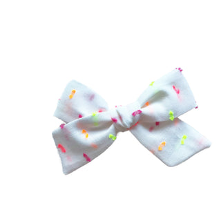 Neon Swiss Dots Roosevelt Bow - A Roese Boutique