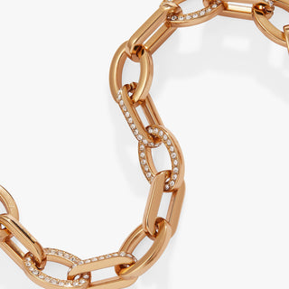 Oval Link Crystal Chain Toggle Bracelet - A Roese Boutique