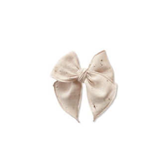 Pale Pink Confetti Linen Elle Bow - A Roese Boutique