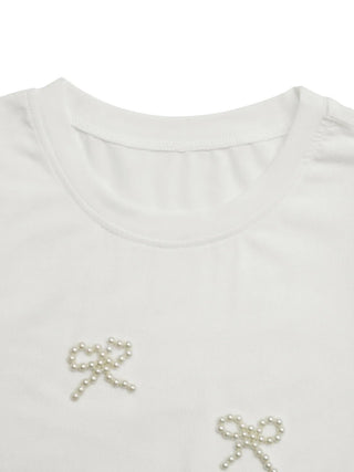 Pearl Bow Puff Sleeve T-Shirt - A Roese Boutique