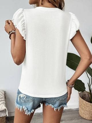 Pearl Bow Puff Sleeve T-Shirt - A Roese Boutique