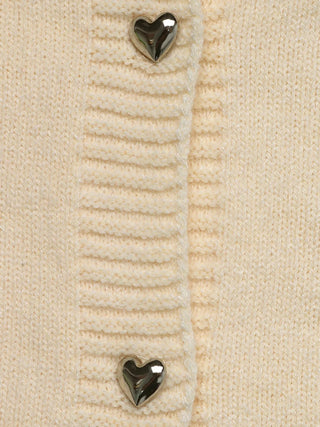 Pearl Embellished Button-Up Cardigan - A Roese Boutique