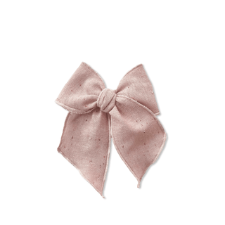 Pink Confetti Linen Elle Bow - A Roese Boutique