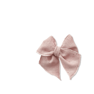 Pink Confetti Linen Elle Bow - A Roese Boutique