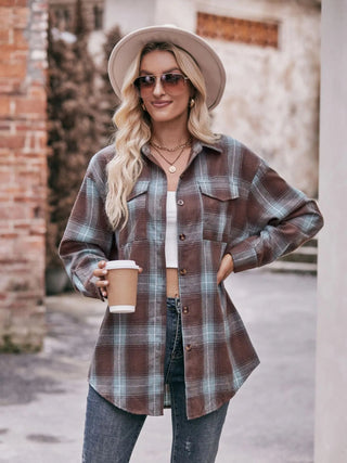 Plaid Button - Down Long Sleeve Shirt - A Roese Boutique