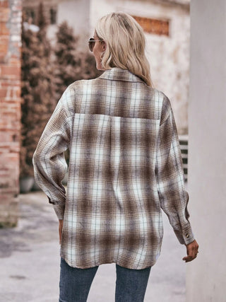 Plaid Button - Down Long Sleeve Shirt - A Roese Boutique