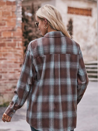 Plaid Button - Down Long Sleeve Shirt - A Roese Boutique