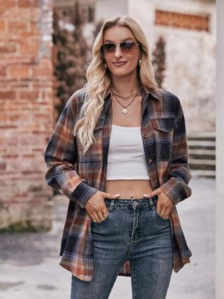 Plaid Button - Down Long Sleeve Shirt - A Roese Boutique