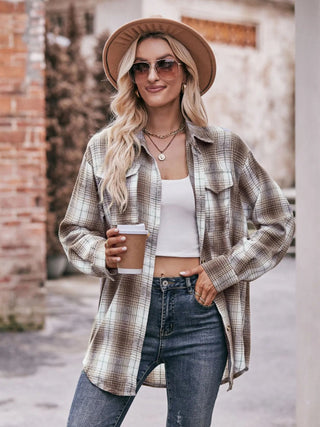 Plaid Button - Down Long Sleeve Shirt - A Roese Boutique
