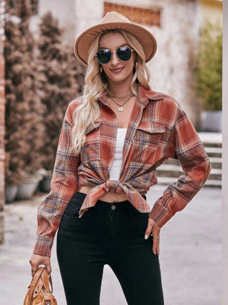 Plaid Button - Down Long Sleeve Shirt - A Roese Boutique