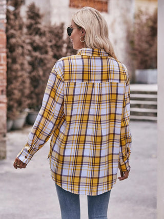 Plaid Button - Down Long Sleeve Shirt - A Roese Boutique