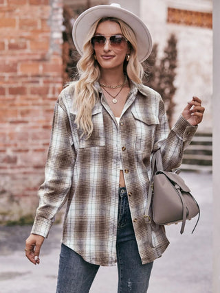 Plaid Button - Down Long Sleeve Shirt - A Roese Boutique