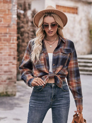 Plaid Button - Down Long Sleeve Shirt - A Roese Boutique