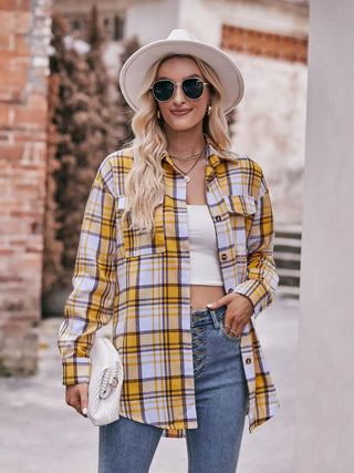 Plaid Button - Down Long Sleeve Shirt - A Roese Boutique