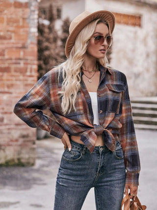 Plaid Button - Down Long Sleeve Shirt - A Roese Boutique