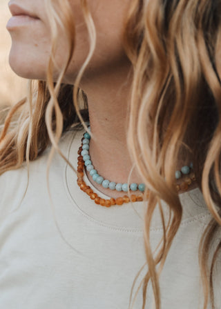 Pure Gemstone + Amazonite || Necklace - A Roese Boutique
