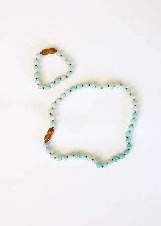 Pure Gemstone + Amazonite || Necklace - A Roese Boutique