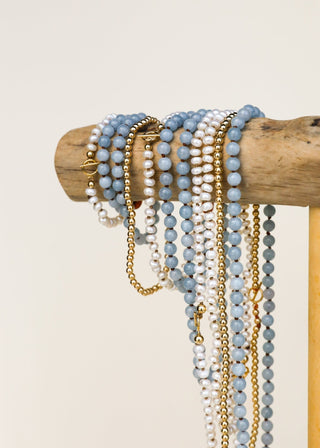 Pure Gemstone + Aquamarine|| Anklet or Bracelet - A Roese Boutique