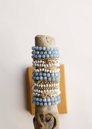 Pure Gemstone + Aquamarine|| Anklet or Bracelet - A Roese Boutique