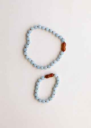 Pure Gemstone + Aquamarine|| Anklet or Bracelet - A Roese Boutique