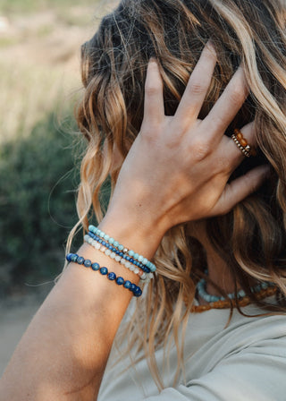 Pure Gemstone + Lapis || Anklet or Bracelet - A Roese Boutique