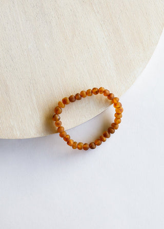Raw Cognac Baltic Amber || Adult Bracelet - A Roese Boutique