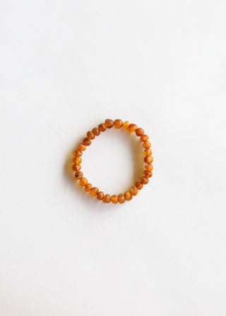 Raw Cognac Baltic Amber || Adult Bracelet - A Roese Boutique