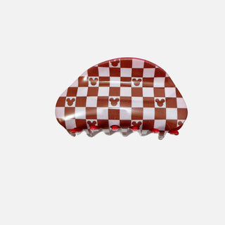 Red Mouse Checkered Claw Clip - A Roese Boutique