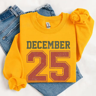 Retro Christmas DECEMBER 25 Sweatshirt Festive Holiday Sweater - A Roese Boutique